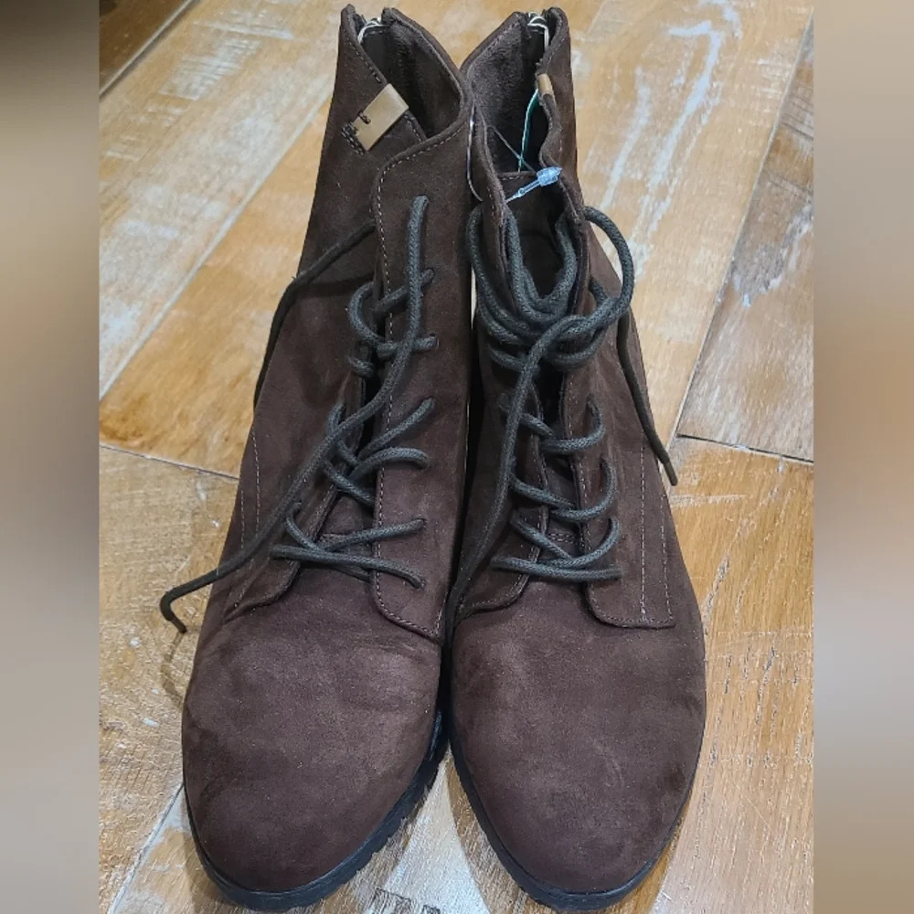 Dr.Scholl's Women's Laurence Brown Lace-Up Platform Boots Size 8.5 Fall Winter - Picture 2 of 7